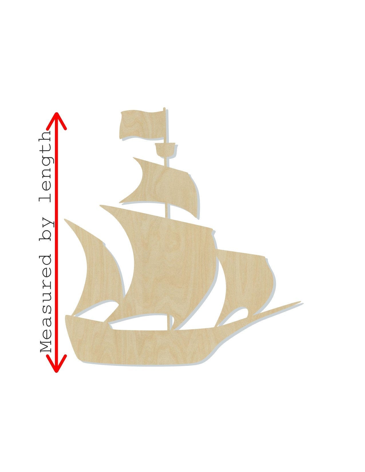 Pirate Ship wood shape wood cutouts DIY Paint kit #1859 - Multiple Sizes Available - Unfinished Wood Cutout Shapes