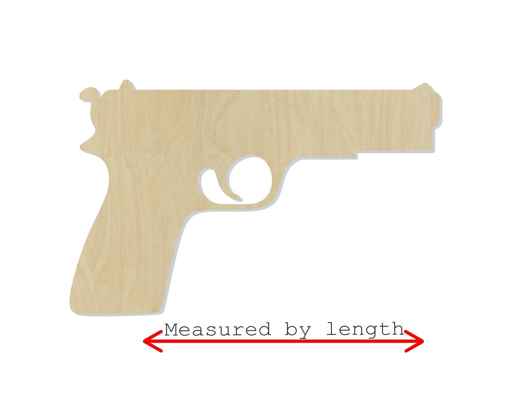 Pistol wood cutouts wood shapes Guns DIY Paint kit #1860 - Multiple Sizes Available - Unfinished wood Cutout Shapes