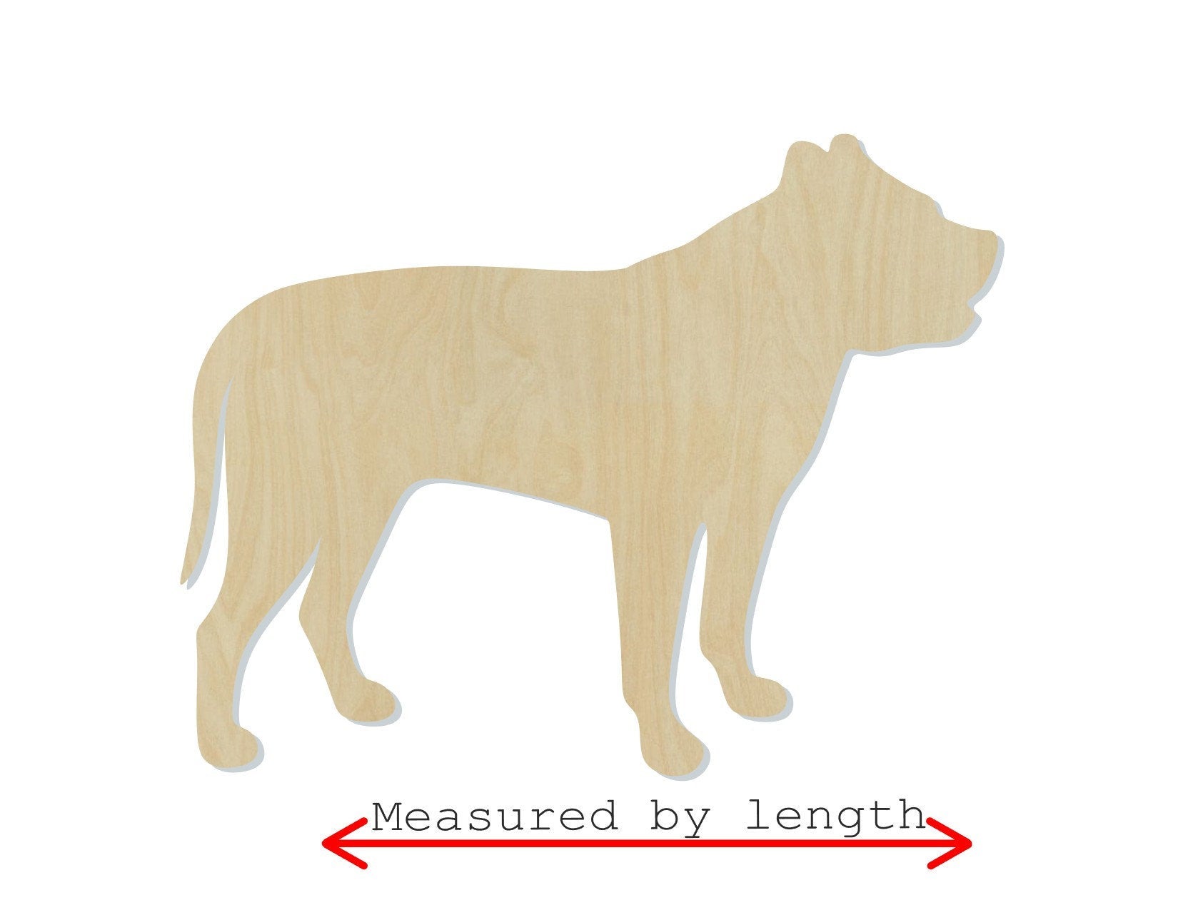 Pit Bull wood shape wood cutouts dog cutouts animal cutouts DIY Paint kit #1861 - Multiple Sizes Available - Unfinished Wood Cutout Shapes