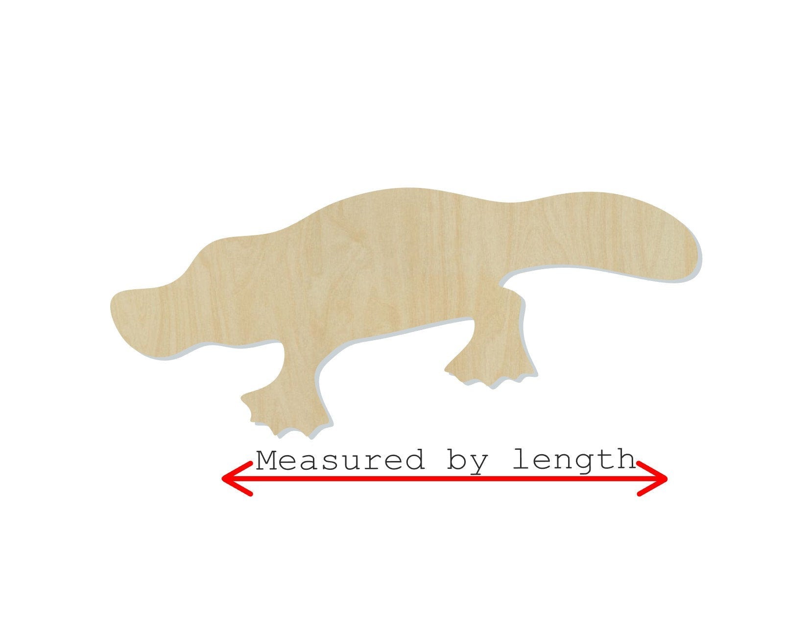 Platypus wood shape wood cutouts DIY Paint kit animal cutouts #1865 - Multiple Sizes Available - Unfinished Wood Cutout Shapes