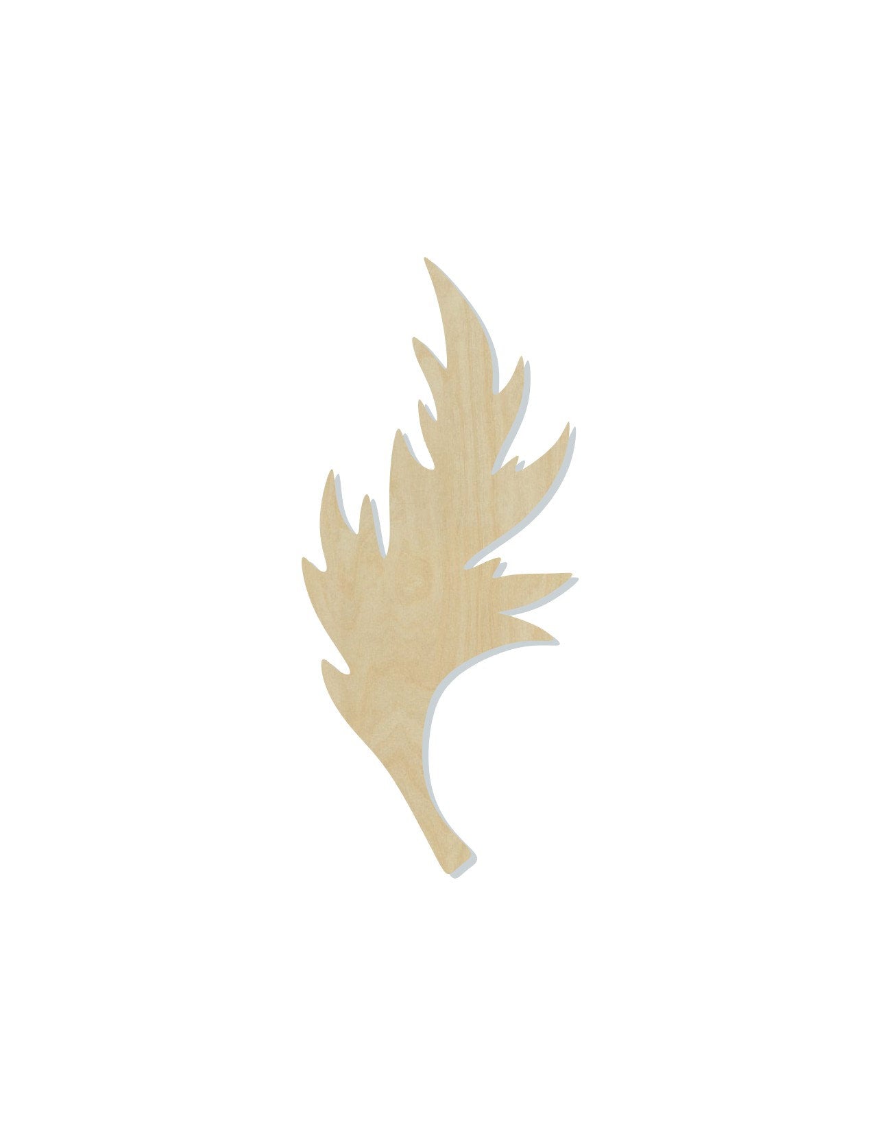 Poppy Leaf wood shape wood cutouts Plants Garden Trees DIY Paint #1877 - Multiple Sizes Available - Unfinished Wood Cutout Shapes
