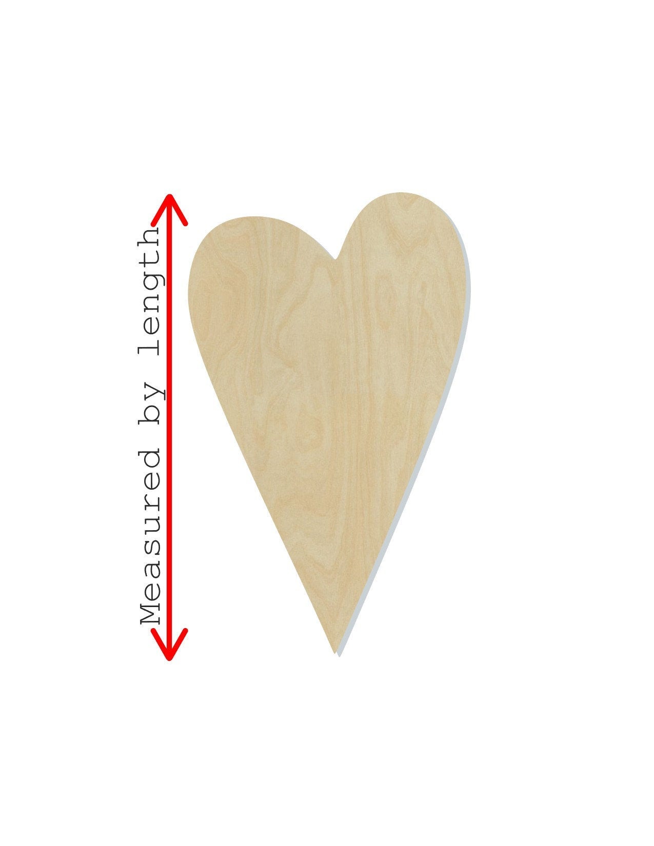 Primitive Heart wood shape wood cutouts Valentine's Day Craft DIY Love #1889 - Multiple Sizes Available - Unfinished Wood Cutout Shapes