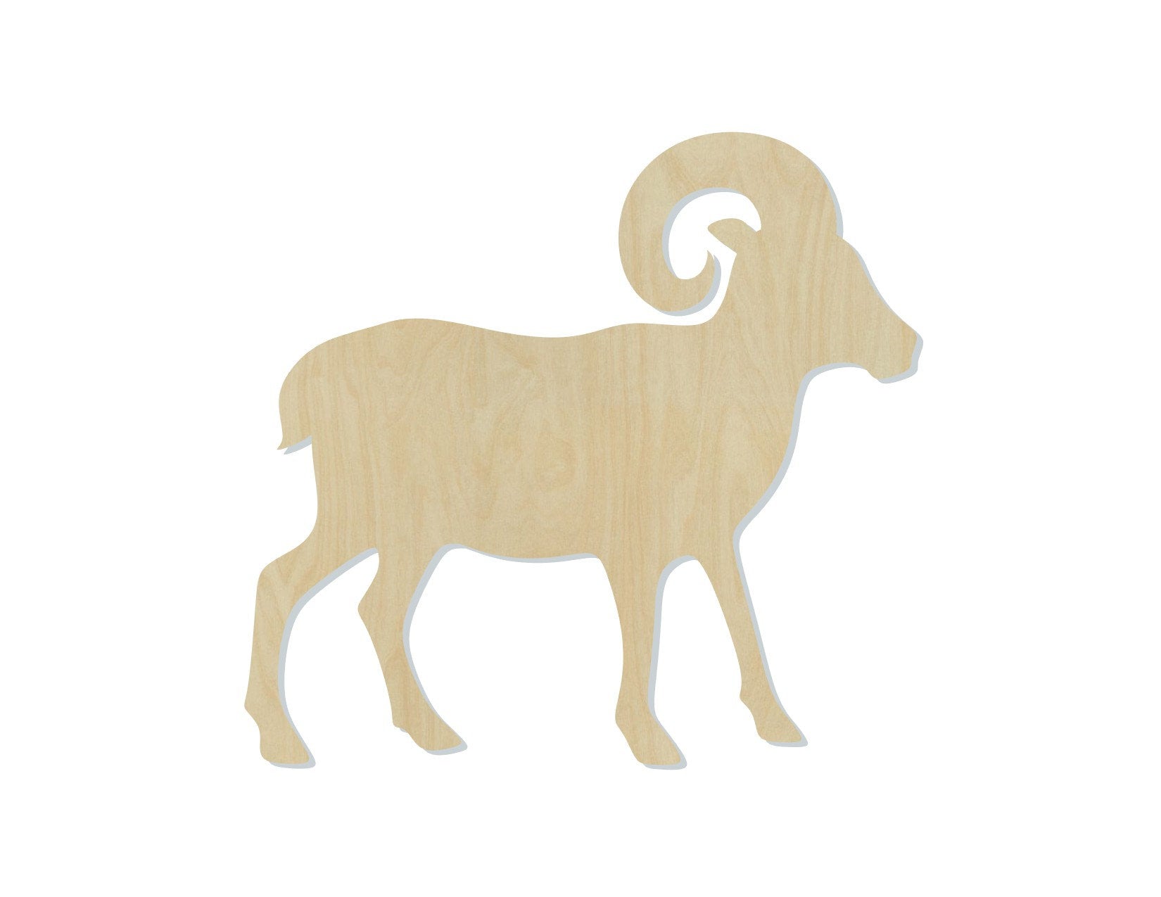 Ram wood shape wood cutouts DIY Paint kit animal shapes animal cutouts #1908 - Multiple Sizes Available - Unfinished Wood Cutout Shapes