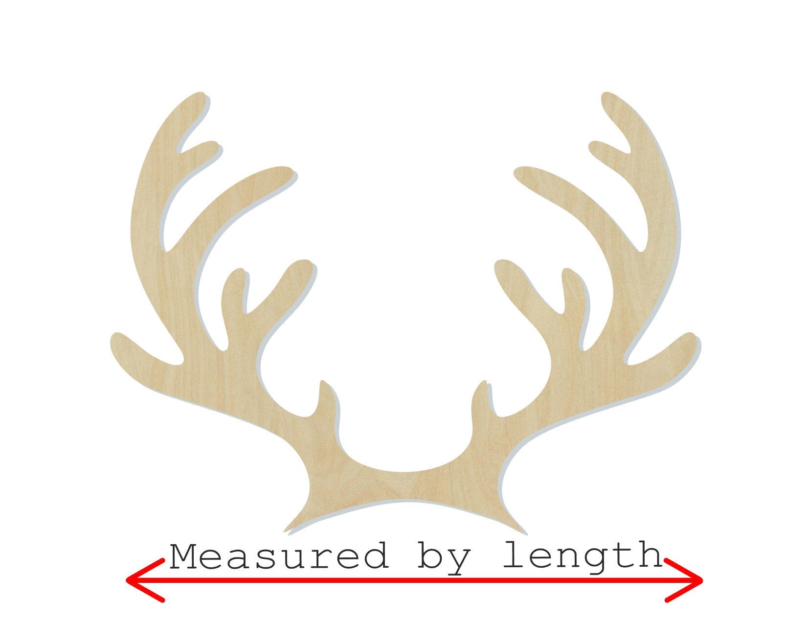 Reindeer Antlers wood shape wood cutouts Hunting Camping DIY Paint kit #1917 - Multiple Sizes Available - Unfinished Wood Cutout Shapes