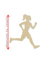 Running Girl wood shape wood cutout Cross Country Jogging DIY Paint kit #1940 - Multiple Sizes Available - Unfinished Wood Cutout Shapes