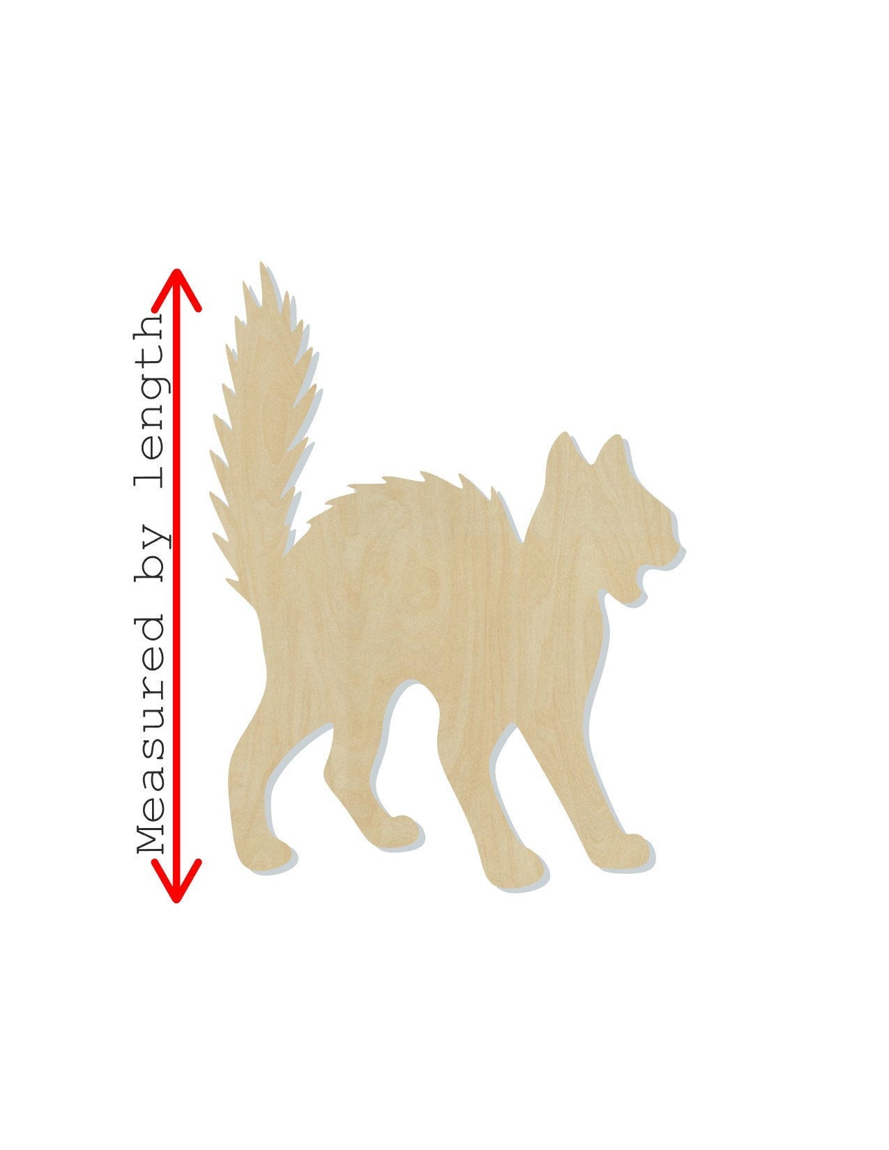 Scary Cat wood shape wood cutouts Halloween Craft Witch DIY Paint kit #1965 - Multiple Sizes Available - Unfinished Wood Cutout Shapes