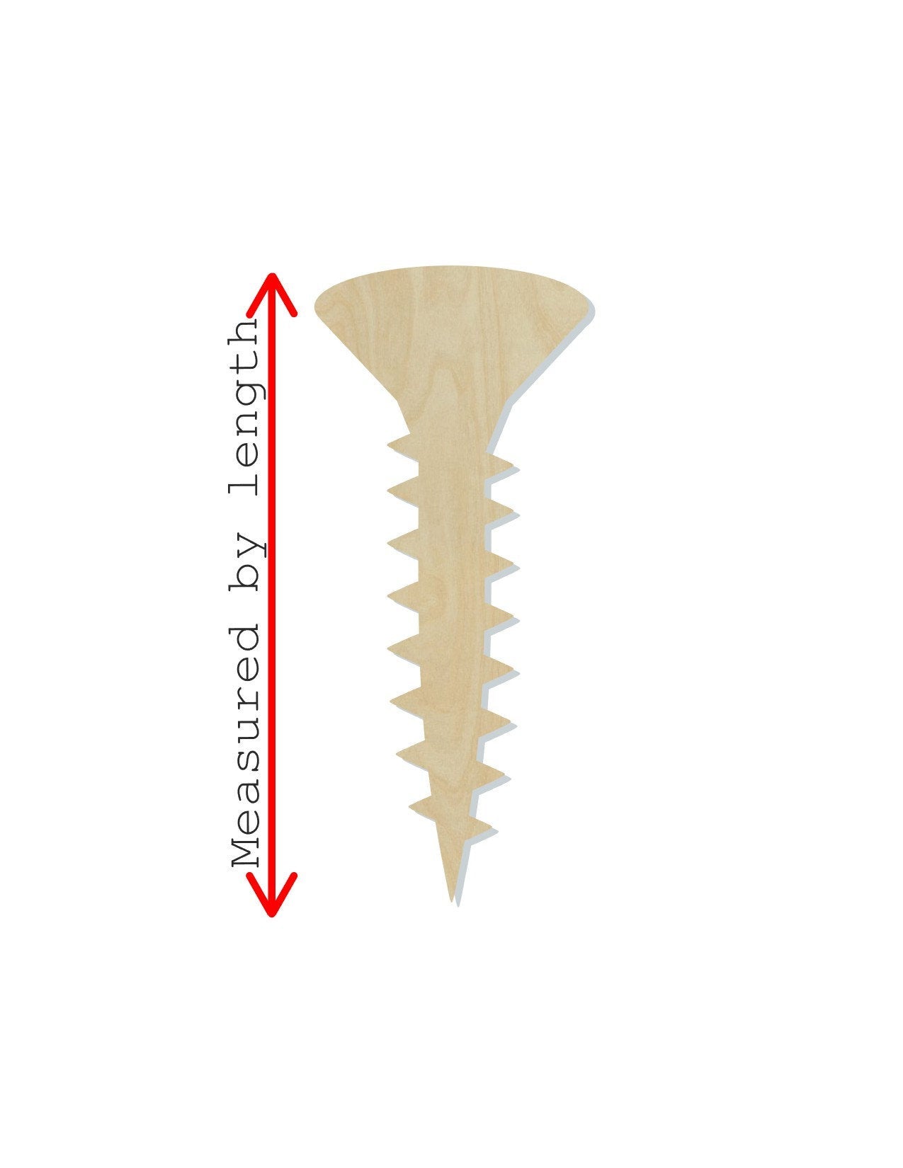 Screw wood shape wood cutouts Garage tools Building Father's Day Idea Craft #1971 - Multiple Sizes Available - Unfinished Wood Cutout Shapes