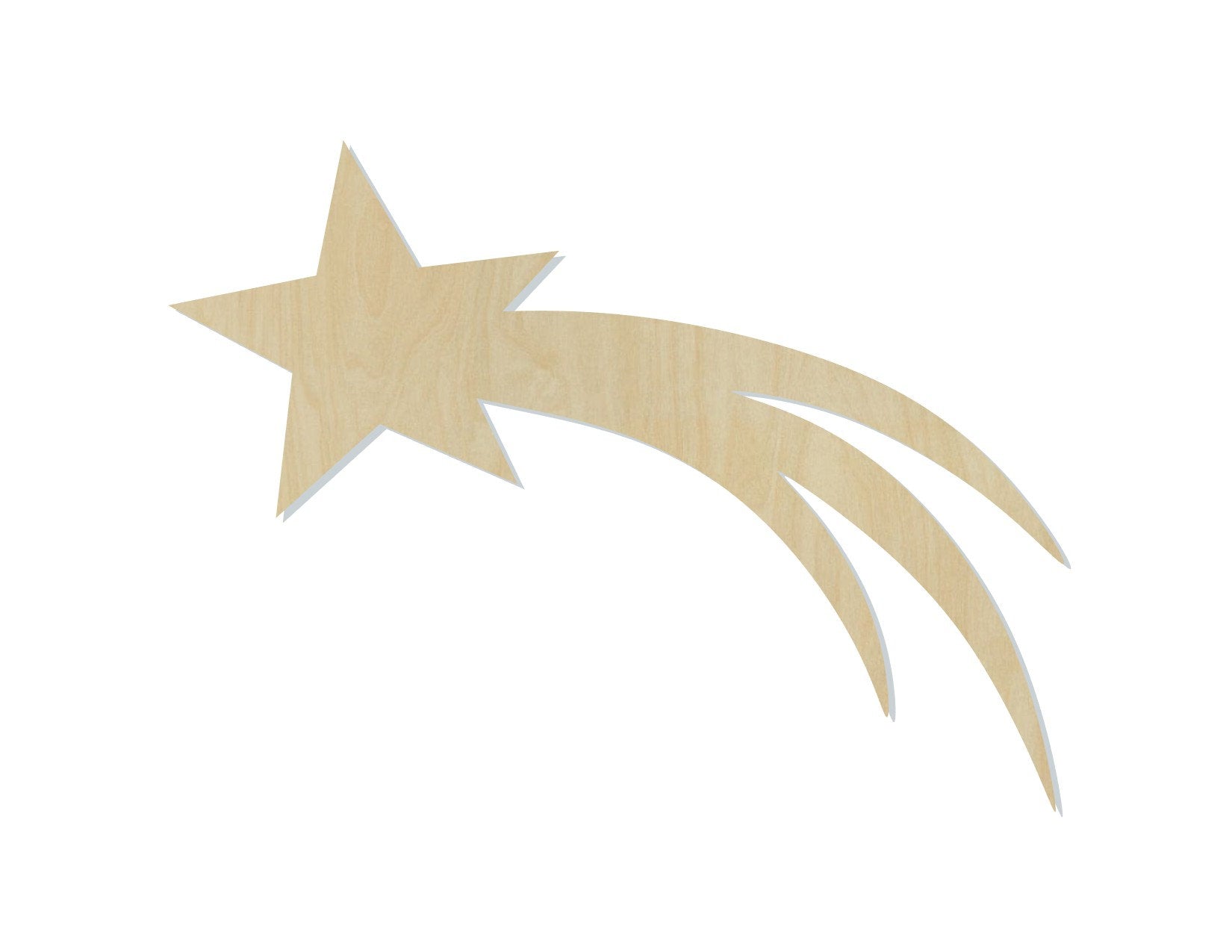 Shooting Star wood shape wood cutouts Stars Galaxy DIY Paint kit Twinkle #1993 - Multiple Sizes Available - Unfinished Wood Cutout Shapes