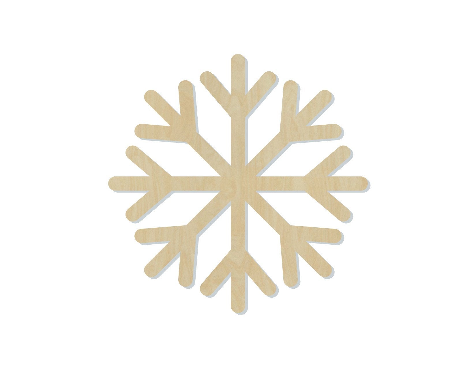 Snowflake wood shape wood cutouts snowing winter DIY Paint kit #2002 - Multiple Sizes Available - Unfinished Wood Cutout Shapes