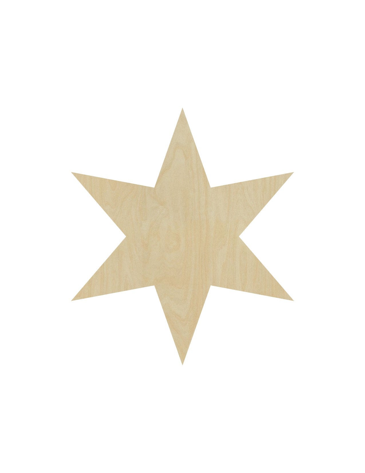 Six Pointed Star wood shape wood cutouts DIY Paint kit Night Sky #2005 - Multiple Sizes Available - Unfinished Wood Cutout Shapes