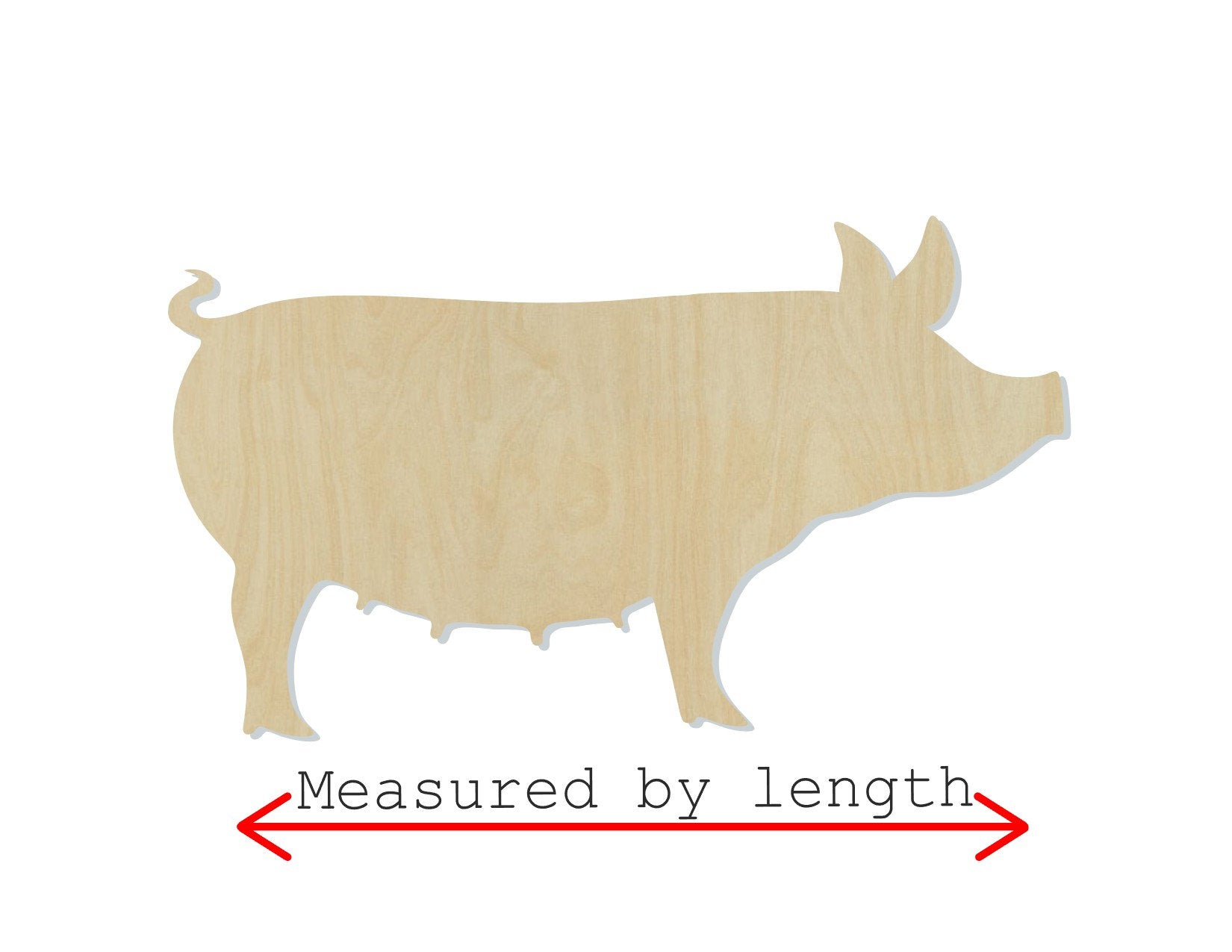 Sow Pig wood shape wood cutouts Farm Animal cutouts DIY Paint kit #2035 - Multiple Sizes Available - Unfinished Wood Cutout Shapes