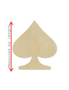 Spade wood shape wood cutouts Card Game DIY paint kit #2036 - Multiple Sizes Available - Unfinished Wood Cutout Shapes