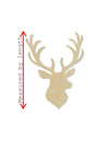 Stag Head wood shape wood cutouts animal cutouts DIY Paint kit #2052 - Multiple Sizes Available - Unfinished Wood Cutout Shapes