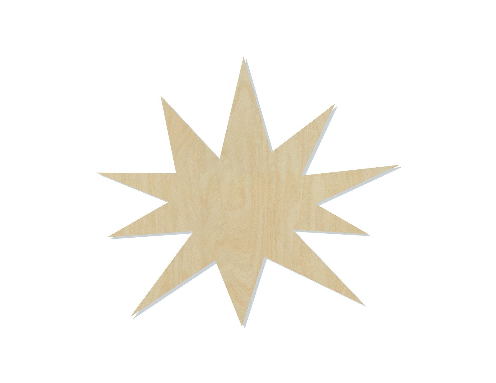 Starburst wood shape wood cutouts DIY Paint kit #2054 - Multiple Sizes Available - Unfinished Wood Cutout Shapes