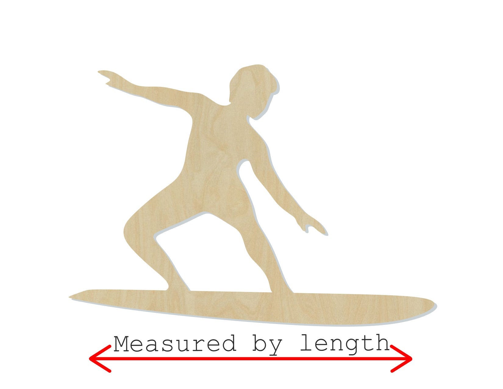 Surfer wood shape wood cutouts Summer time beach Surfing DIY Paint kit #2073 - Multiple Sizes Available - Unfinished Wood Cutout Shapes