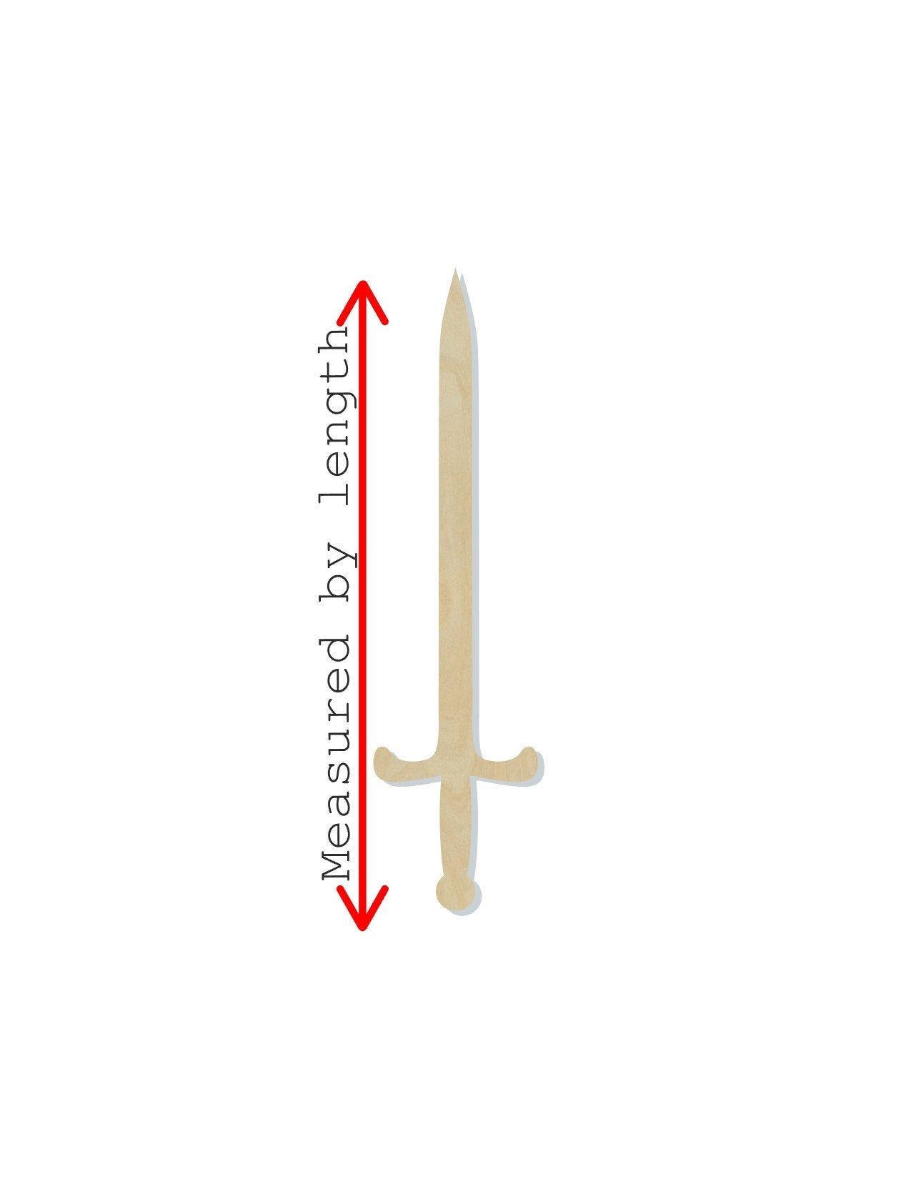 Sword wood shape wood cutouts DIY Paint kit #2078 - Multiple Sizes Available - Unfinished Wood Cutout Shapes