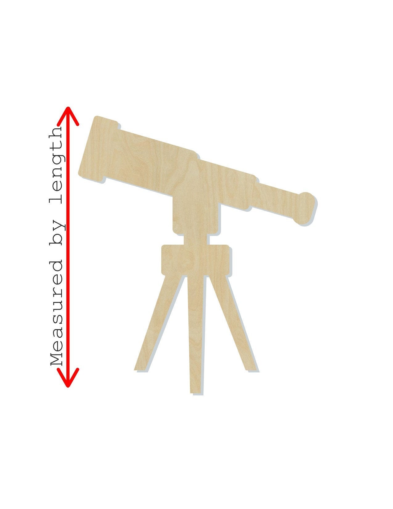 Telescope wood shape wood cutouts Stargazing DIY paint kit #2090 - Multiple Sizes Available - Unfinished Wood Cutout Shapes