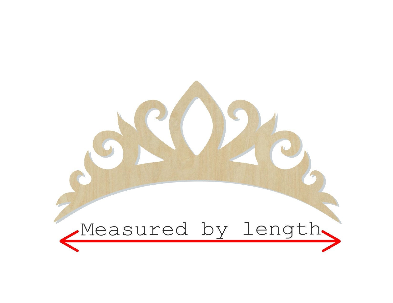 Tiara wood shape wood cutouts Princess Castle DIY Paint kit #2098 - Multiple Sizes Available - Unfinished Wood Cutout Shapes