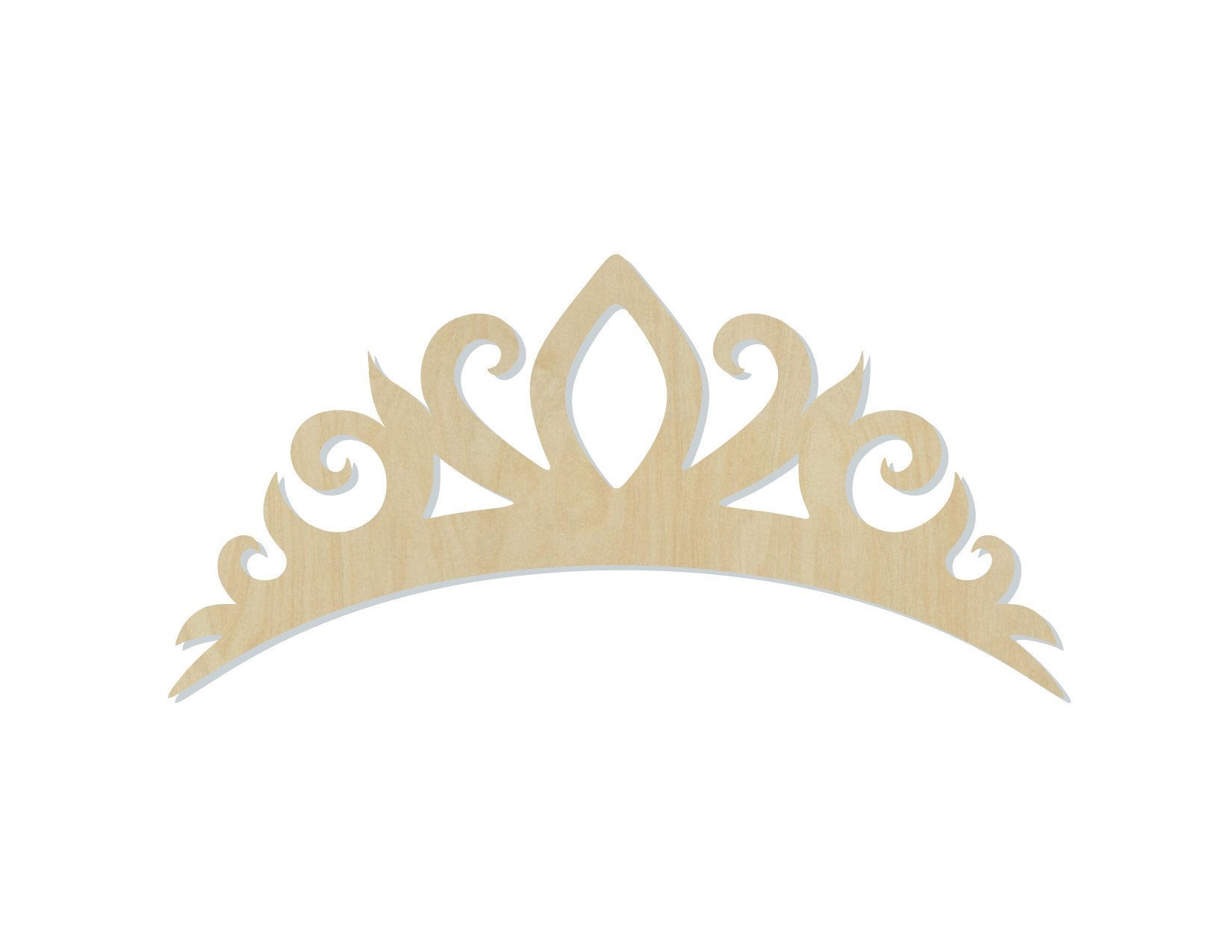 Tiara wood shape wood cutouts Princess Castle DIY Paint kit #2098 - Multiple Sizes Available - Unfinished Wood Cutout Shapes