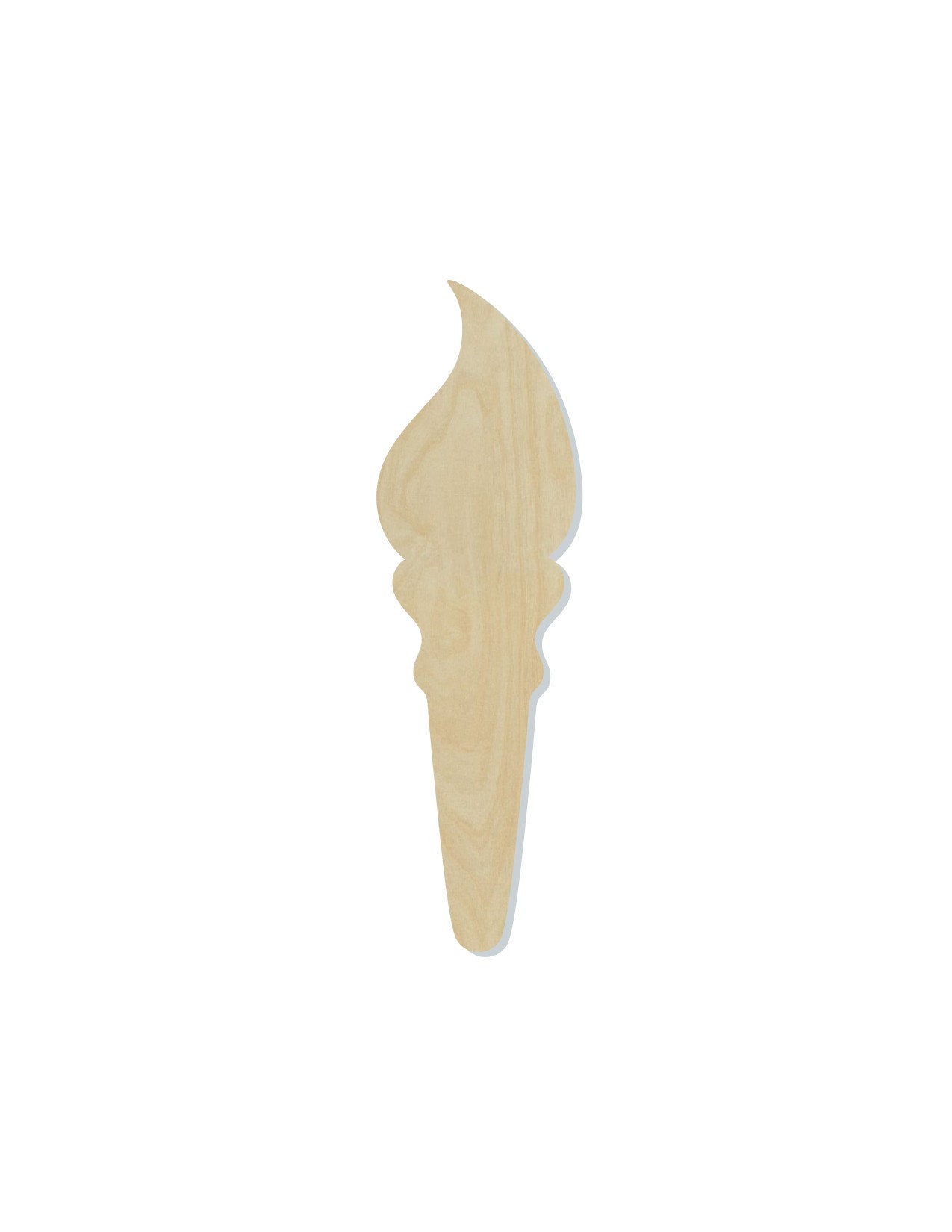 Torch wood shape wood cutouts DIY Paint kit #2107 - Multiple Sizes Available - Unfinished Wood Cutout Shapes
