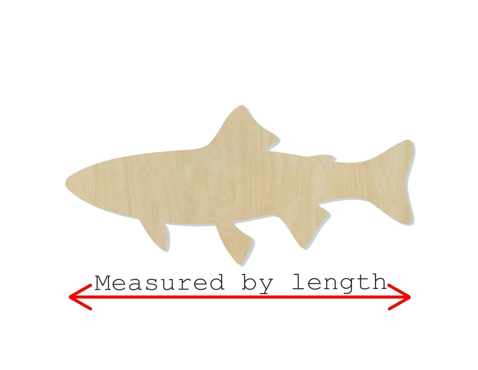 Trout Wood Cutouts fishing camping paint kit DIY #2136 - Multiple Sizes Available - Unfinished wood Cutout Shapes
