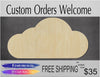 Cloud Blank Cloud Cutout #1053 - Multiple Sizes Available - Unfinished Wood Cutout Shapes
