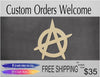 Anarchy Symbol Blank Rebel #1122 - Multiple Sizes Available - Unfinished Wood Cutout Shapes