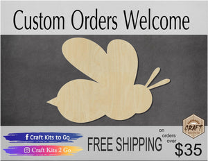 Bee Wood blank cutout Honey Bee Bee Kind #1173 - Multiple Sizes Available - Unfinished Wood Cutout Shapes