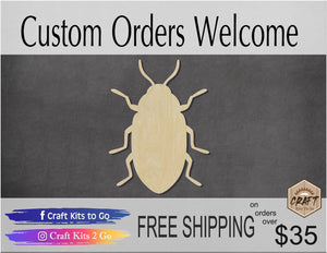 Beetle Bug Blank Cutout #1177 - Multiple Sizes Available - Unfinished Wood Cutout Shapes
