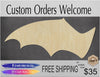 Bat Wing Wood blank cutouts #1213 - Multiple Sizes Available - Unfinished Cutout Shapes