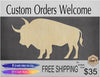 Buffalo Cutout wood blank animal cutout zoo animals #1231 - Multiple Sizes Available - Unfinished Wood Cutout Shapes