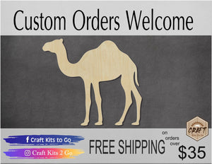Camel blank wood cutouts zoo animals animal cutouts #1249 - Multiple Sizes Available - Unfinished Wood Cutout Shapes