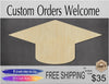 Graduation Cap no Tassel Congratulations High school wood blank cutout #2219 - Multiple Sizes Available - Unfinished Cutout Shapes