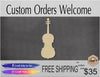 Violin Wood Cutouts Musician Band School DIY Paint #2166 - Multiple Sizes Available - Unfinished wood Cutout Shapes