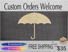 Umbrella Wood Cutouts Rain paint kit raining winter #2149 - Multiple Sizes Available - Unfinished wood Cutout Shapes