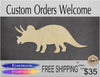 Triceratops Dinosaur Wood blank Cutouts Bedroom Decor Boys Paint kit #2128 - Multiple Sizes Available - Unfinished Cutout Shapes