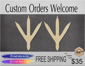 Bird Feet Wood Cutouts Birds Flying Animal cutouts Animal blanks #1298 - Multiple Sizes Available - Unfinished Cutout Shapes