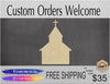 Church Blank wood cutouts Religion Sunday Paint yourself Paint kit Paint kits #1316 - Multiple Sizes Available - Unfinished Cutout Shapes