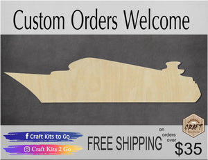 Cruise Ship wood blank cutouts Vacation Holiday DIY Paint kit Transportation #1354 - Multiple Sizes Available - Unfinished Cutout Shapes