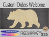 Grizzy Bear Cutouts wood blank cutout Mama bear Baby Bear Daddy Bear DIY Paint #1560 - Multiple Sizes Available - Unfinished Cutout Shapes