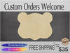 Groundhog Face Head wood blank cutouts zoo animals animal cutouts DIY Paint #1561 - Multiple Sizes Available - Unfinished Wood Cutout Shapes