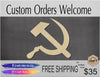 Hammer and Sickle wood blank cutouts DIY Paint kit Paint yourself Craft night #1573 - Multiple Sizes Available - Unfinished Cutout Shapes