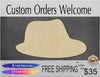 Fedora Hat Clothing Paint kit DIY Craft Paint yourself wood cutouts #1457 - Multiple Sizes Available - Unfinished wood Cutout Shapes