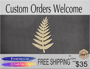 Fern Plant wood cutouts Garden Flowers DIY Paint kit paint yourself #1458 - Multiple Sizes Available - Unfinished wood Cutout Shapes