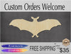 Bat wood cutouts Halloween Flying bat animal cutouts DIY Paint kit #1483 - Multiple Sizes Available - Unfinished Wood Cutout Shapes