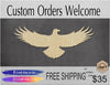 Flying Eagle America wood cutouts animal cutouts DIY paint kit #1490 - Multiple Sizes Available - Unfinished Wood Cutout Shapes
