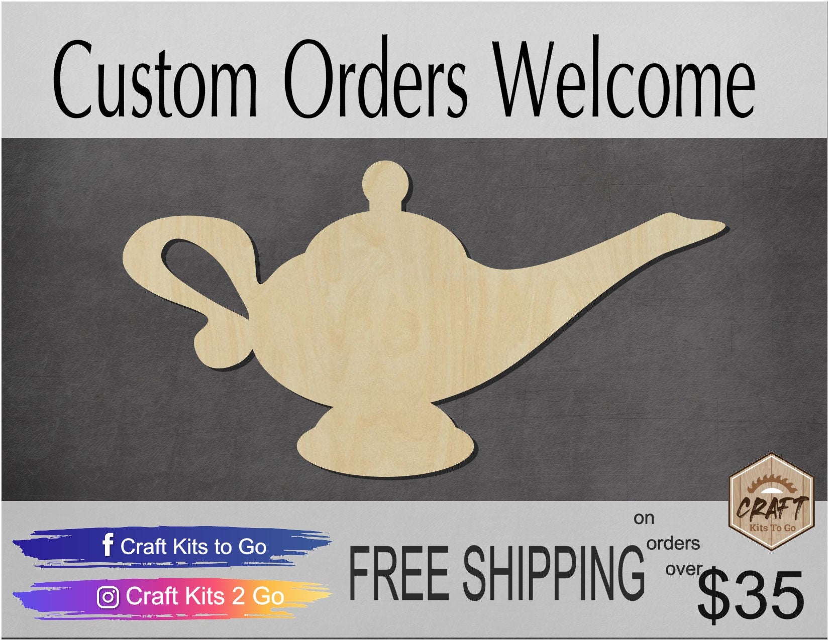Genie wood cutouts fairy tales Magic movies DIY paint kit #1523 - Multiple Sizes Available - Unfinished Wood Cutout Shapes