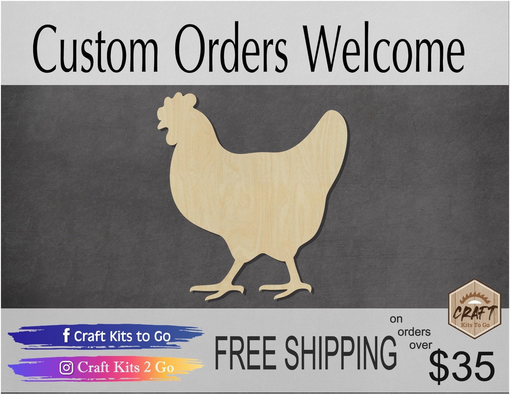 Hen wood cutout Animal shapes Animal cutouts Farm Animals #1592 - Multiple Sizes Available - Unfinished Wood Cutouts Shapes