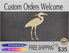 Heron wood cutout wood shapes animal cutouts #1596 - Multiple Sizes Available - Unfinished Wood Cutouts Shapes