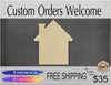 House wood cutout wood shapes Housewarming closing gift #1613 - Multiple Sizes Available - Unfinished Wood Cutouts Shapes
